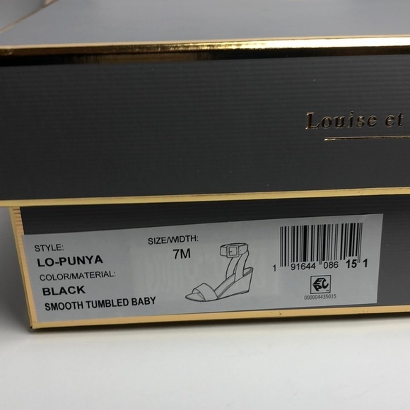 NEW Louise et Cie Punya Open Toe Wedges Sandals 7 - Picture 8 of 8